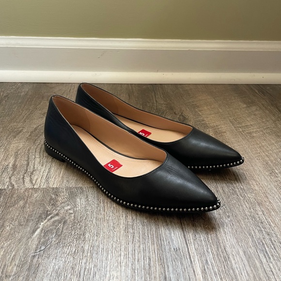 Coach Shoes Coach Viviana Skimmer Leather Studded Flats Poshmark